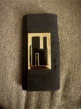 FENDI Black Zucca Continental Wallet